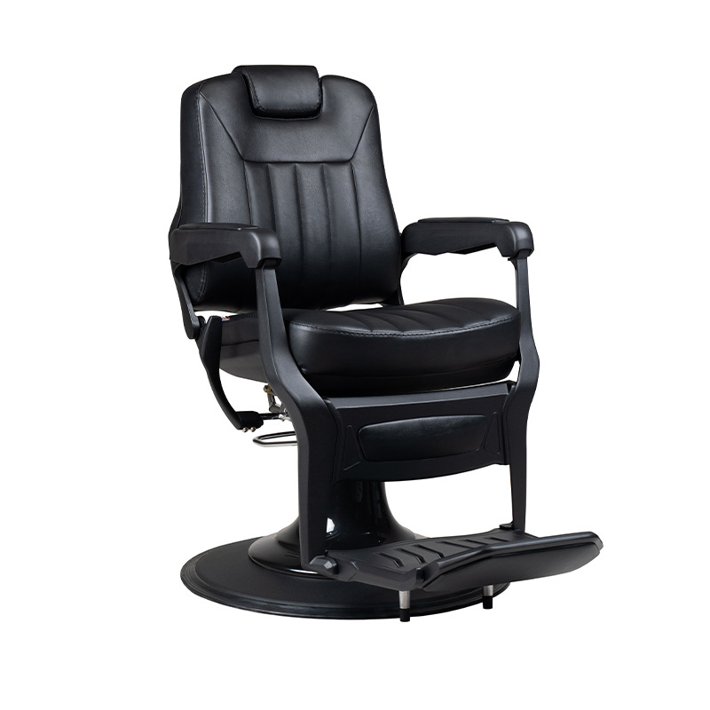 Yilong Barber Chair, Barber Shop Special Hair Cutting Chair That Can Be Tilted Down, Men's Retro Oil Head Chair, Beauty and Hair Care Chair