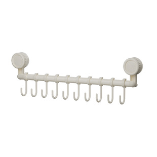 Suction cup kitchen slide rail hook cabinet door inside storage rail hook row non-perforated kitchen storage rack