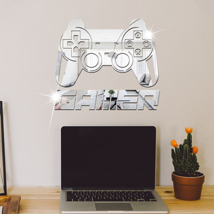 Cross-border Amazon foreign trade game machine mirror acrylic wall stickers bedroom decoration room wholesale stickers self-paste