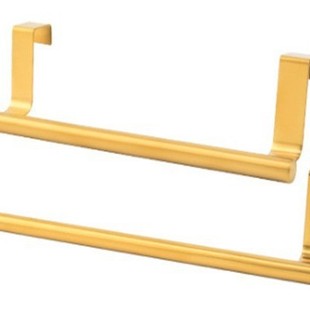 Spot hanging stainless steel single pole towel rack non-perforated cabinet door back type cloth rack towel bar cabinet door hanging