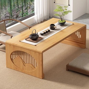Installation-free Folding Table Chinese Style Kang Table Tutoring Class Training Table Go Calligraphy Floor Sitting Low Table Tatami Kang Table