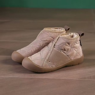 Зимние новые короткие сапоги женские хлопчатобумажные туфли бархатные утолщенные теплые снежные сапоги водонепроницаемые противоскользящие плюс повседневные хлопчатобумажные сапоги