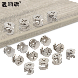 Three-in-one eccentric wheel zinc alloy 12/15 plate lock nut wardrobe disassembly fastener three-in-one connector