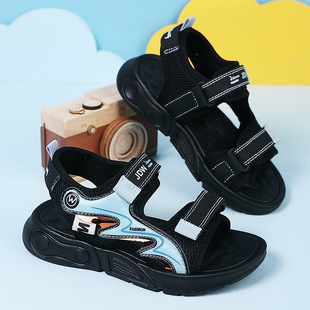 Children's Sandals Boys Casual Beach Shoes 2025 Summer Soft Sole Anti-Slip Odor-Resistant Foot Shock Absorbing Children's Sports Sandals