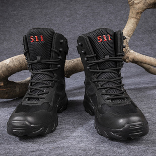 2025 Cross-Border Large Size High-Top Military Boots Men's Hiking Shoes Infantry Tactical Combat Boots Desert Work Boots Manufacturer