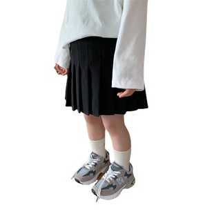Sweet Tea Mom Children's Clothing 2025 Spring New Girls Half Skirt Pleated Skirt Baby Girl Fashionable and Easiest for Match Short Skirt