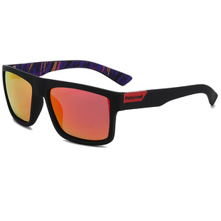 Polarized Real Film Elastic Paint Sunglasses Women's Cross-border Foreign Trade European and American Outdoor Fishing Glasses Color Changing Driving Sunglasses for Men