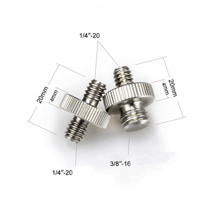 Rabbit cage professional photography conversion 1/4 double-head adapter triangle bracket fastening stainless steel camera pan-tilt stud