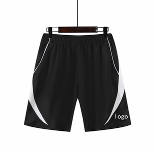 2022 New Badminton Clothing Shorts Single Layer Elastic Drawstring Black Fitness Summer Running Shorts