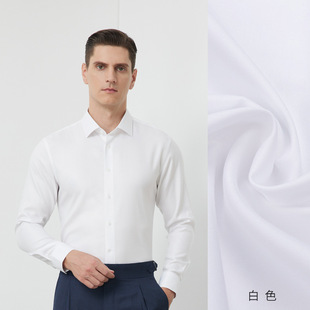 200 Mulberry Silk DP Non-ironing Long-sleeved Shirt Men's Business Casual Dress with Silk Anti-wrinkle High-grade Shirt