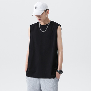 Sports Vest Men's Sleeveless Cotton T-shirt Loose Trendy Large Size Top 2023 Summer New Waistcoat Basketball T-shirt T