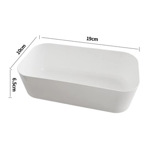 Thickened Storage Box Simple Japanese Style Sorting Basket Solid Color White Storage Box Cosmetic Storage Basket