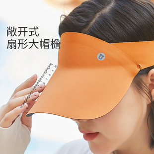 Hat Sunshade and Sunscreen Hat Women's Summer Ice Silk Breathable Sports Empty Hat Outdoor Face-Covering Sun Hat Parent-child Hat