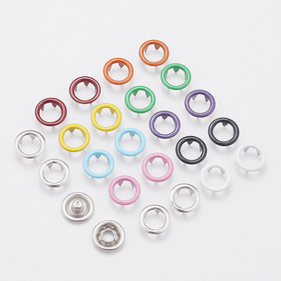Colorful hollow five-claw buckle 9.5mm stainless steel button baby clothing button children's clothes metal snap button