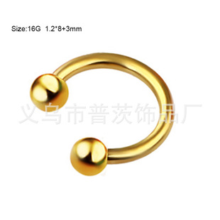 (Small wholesale) Regular belly button ring nose nail eyebrow nail lip nail European and American best selling puncture jewelry foreign trade Classic