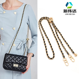 Chanel style bag chain pu leather metal small gold ball adjustable buckle bag with single shoulder diagonal replacement chain accessories