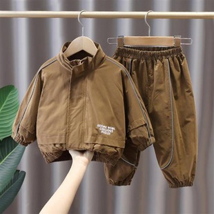 Children's Sports suit Spring and Autumn New Western Style Baby Casual Children's Korean Style Boys' Loose Two-piece Trendy