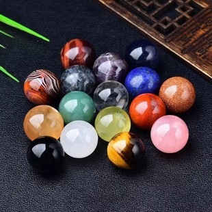 Natural Purple Pink Yellow White Crystal Ball Ornaments Diameter 2.5cm Original Stone Polished Home Office Desktop Decoration Seven Stars