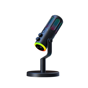 Enping Electric Competition Microphone RGB Atmosphere Light Microphone Computer Game Live Recording K Song Cable Capacitor Microphone