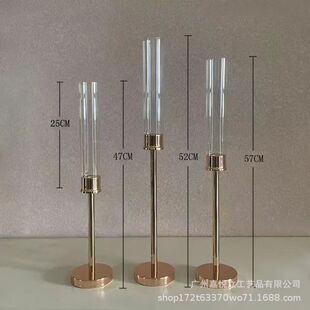 Cross-border Wedding New Single Candle Candlestick Wedding Party Decoration Wedding Site Hotel Decoration Home Decoration
