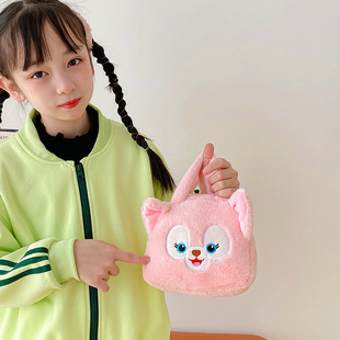 Cartoon cute plush grabbing machine bag new strawberry bear children's handbag bag doll gift coin purse direct sales