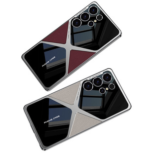 For Samsung S25Ultra Phone Case Electroplated Supersonic Ultra-thin Leather s24ultra Protective Case GKK