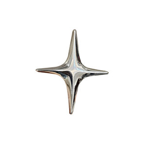 Silver Cross star metal suit brooch female Autumn New corsage high-grade sense niche design sense star pin fashion