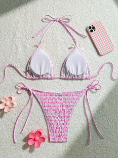 2025 Европа и США сексуальная леди праздник ветра Санья берет бикини bikini Пляж Пляжная женщина Внешняя торговля