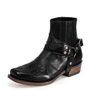 Cross-border Factory Foreign Trade Men's Low-heeled Roman Style Retro Embroidered Short Casual All-match plus size Men's Boots