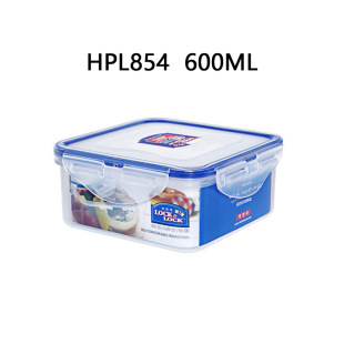 Le buckle fresh-keeping box refrigerator freezer microwave oven heating lunch box sealed box plastic lunch box 600ML HPL854