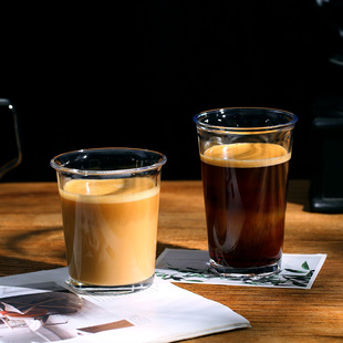 Ice American latte dirty coffee cup cold drink glass ins style simple household high-end transparent