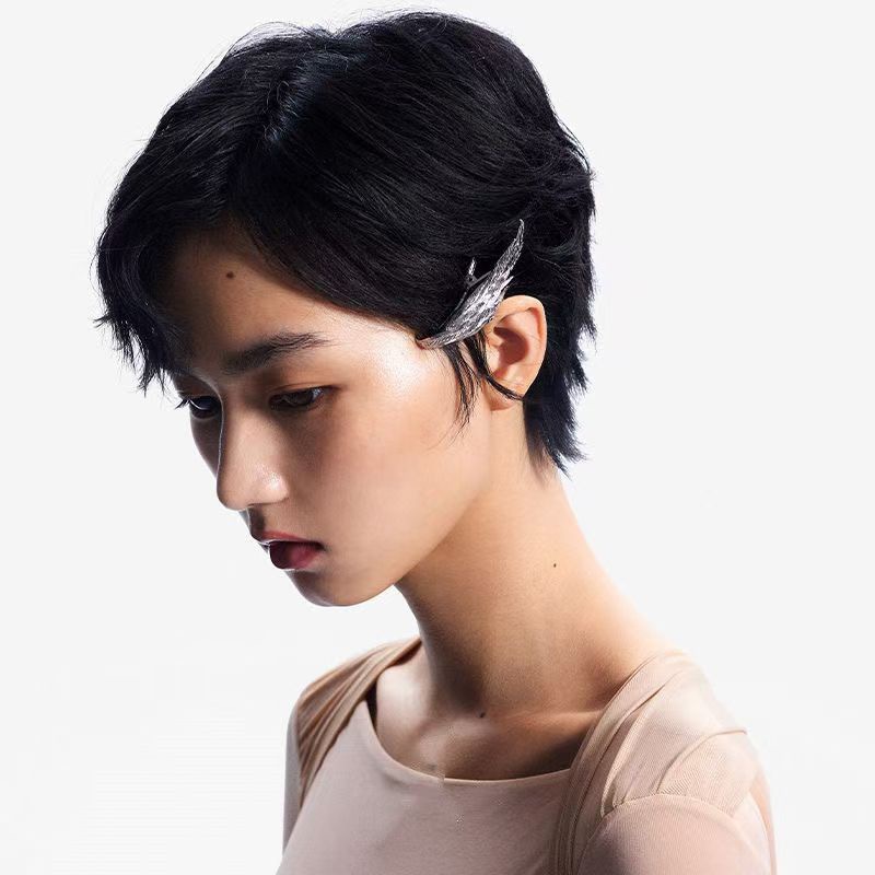 Cross-Border New Angel Series Feather Flying Hairpin Stereo Design Niche High-End Personalized Women's Side Clip
