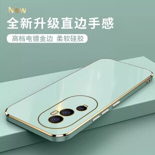 Подходит для чехла для мобильного телефона oppoReno14, объектива «все включено», гальванического покрытия с прямыми краями reno11Pro, однотонного защитного чехла с мягкой оболочкой