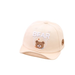 Baby Cap Spring and Autumn New Baby Hat Soft Brim Flanged Children's Round Label Small Head Baseball Cap Children's Cap