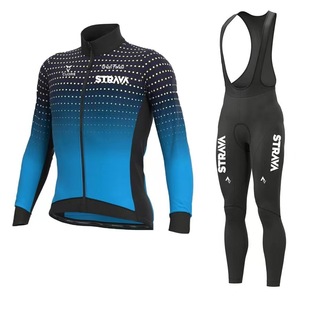 2023STRAVA с длинным рукавом Велоспорт Джерси шоссейный горный велосипед дышащий спортивный инвентарь для свободной езды