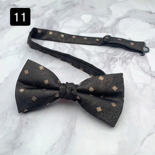 Bow tie men's new coffee khachi Brown fashion vintage pattern modeling design photo studio photo collocation bow tie