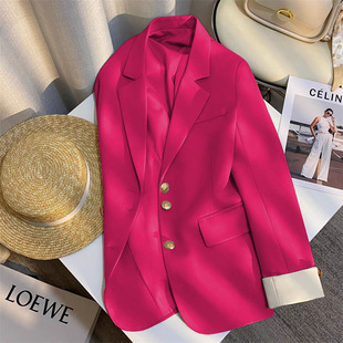 2025 Spring New High-end Design Sense Blue Suit Jacket Women's Korean Style Western Style Casual Small Suit for Women