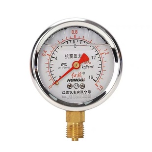 Hongqi Seismic Pressure Gauge Anti-seismic and Anti-seismic Hydraulic Pressure Yn60 1.6mpa Anti-vibration