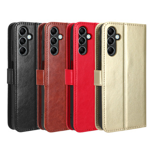 For Samsung M14 mobile phone case Galaxy M55/m34 mobile phone leather case flip card C55 crazy horse pattern M15