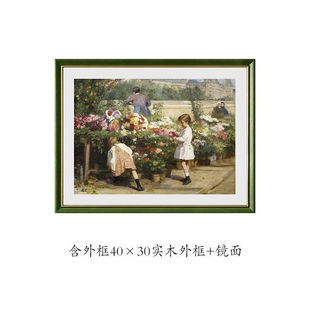 Beautiful Times Master Art Retro European and American French Decorative Painting Living Room Dining Room Wall Mural Electric Table Box Painting