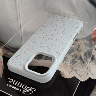 Blue rose for Apple 16 phone case 15promax small fresh iphone14 early spring 13 silicone 11