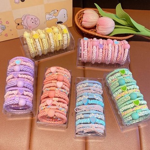 Colorful Large Circle Kidsren's Rubber Band Does Not Hurt Hair Girls' Headband Korean Baby Hair Accessories Hair Band Hair Elastic Band