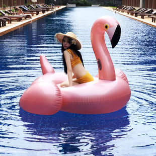 2024 New Adult Pink Inflatable Flamingo Floating Row PVC Water Inflatable Toy Inflatable
