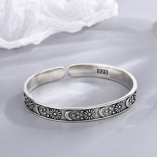 4153 retro old star moon flower bracelet fashion trend personality design sense ins style bracelet wholesale