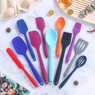 High temperature resistant all-inclusive silicone kitchenware household kitchen cooking shovel spoon not hurt pot shovel baking tool cream spatula