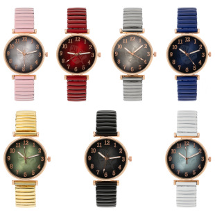 Foreign trade cross-border new watch fashion digital cotton elastic elastic steel belt quartz watch simple watch in stock wholesale