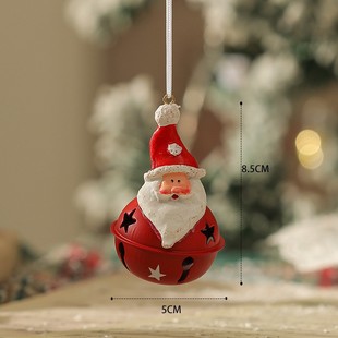 Christmas decorations scene decoration Christmas tree pendant bell door hanging wreath 2024 new car hanging