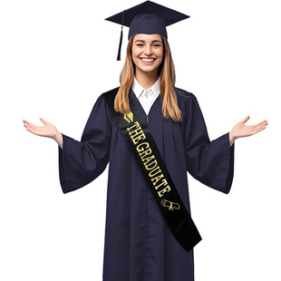 Cross-border Graduation Honor Shoulder Strap THE GRADUATE Party Bronzing Etiquette Strap Sirting Ribbon Yiwu Accessories