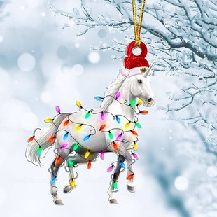 Cross-border New Product Rooster Stark Horse Flamingo Lion Acrylic Pendant Christmas Home Decoration Pendant