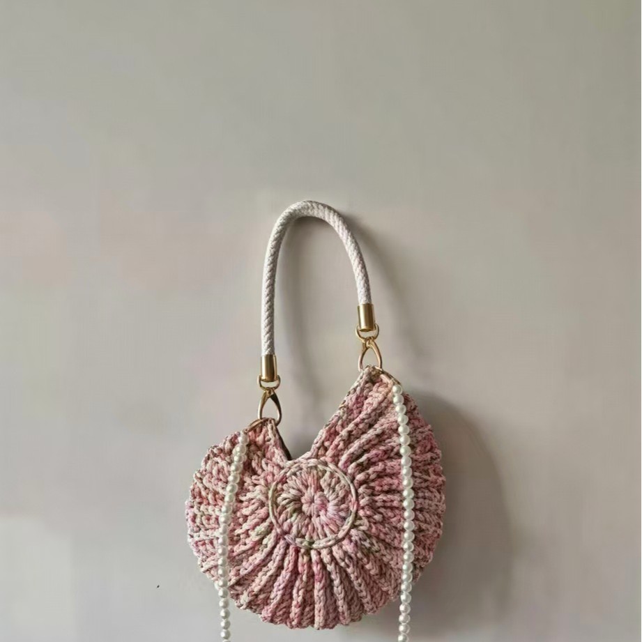 2025 Summer New Style Beach Vacation Versatile Straw Bucket Bag for Women, Large Capacity, Crossbody